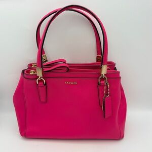 COACH Madison Mini Christie Carryall Satchel with Crossbody Strap in Hot Pink